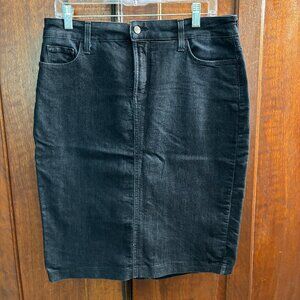 NYDJ dark wash stretch denim pencil skirt